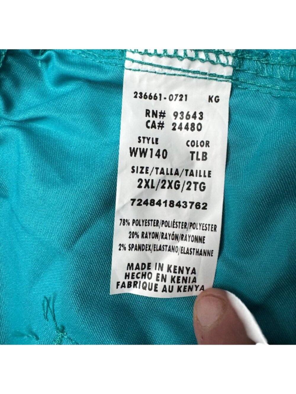 Cherokee Workwear Scrub Lot 3 Pairs 2XL Originals Allura Teal Royal Blue NEW - Picture 15 of 16